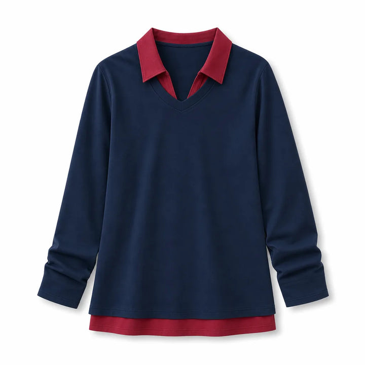 Abigail Polo Shirt - Color:Blue;Size:M