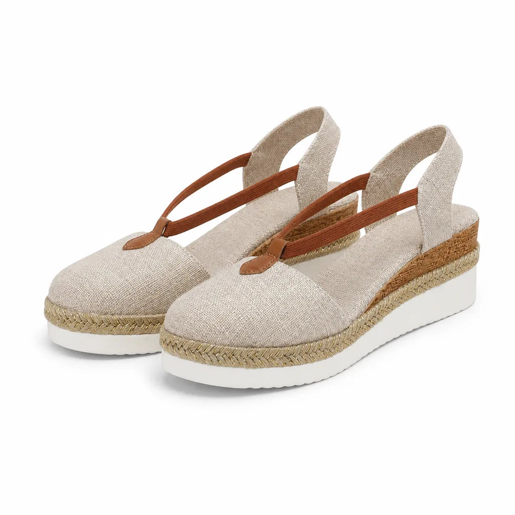Abigail Slingback Sandals - Color:Beige;Size:36