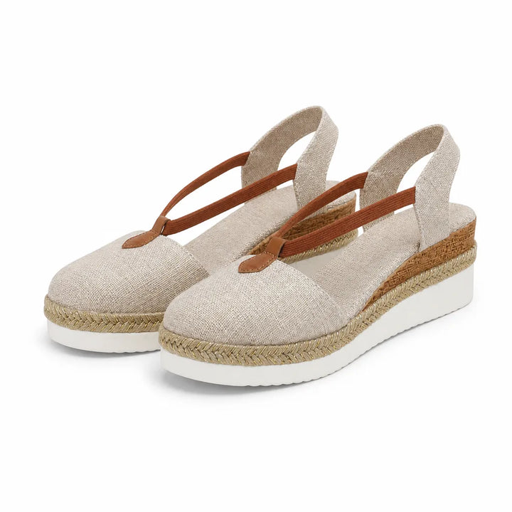Abigail Slingback Sandals - Color:Beige;Size:36