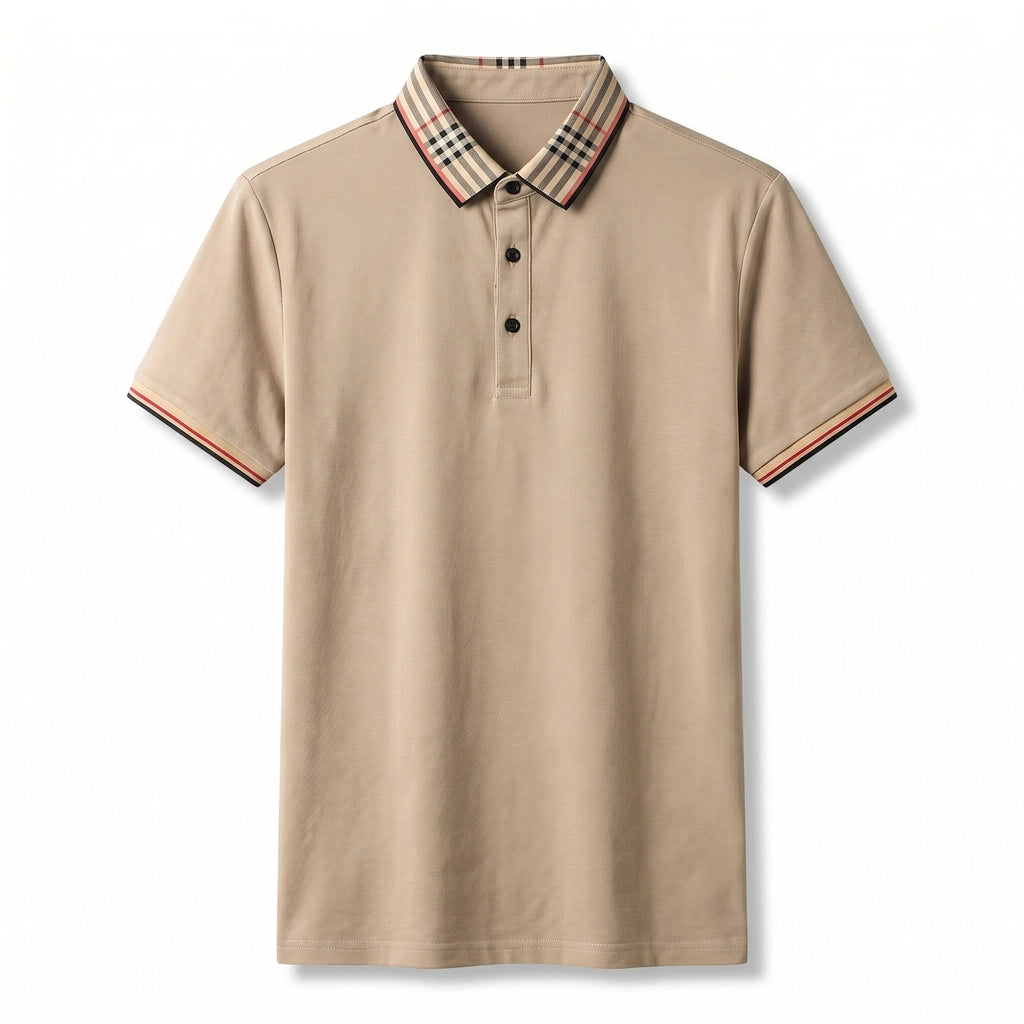 Adrian Knit Polo Shirt - Color:Khaki;Size:M