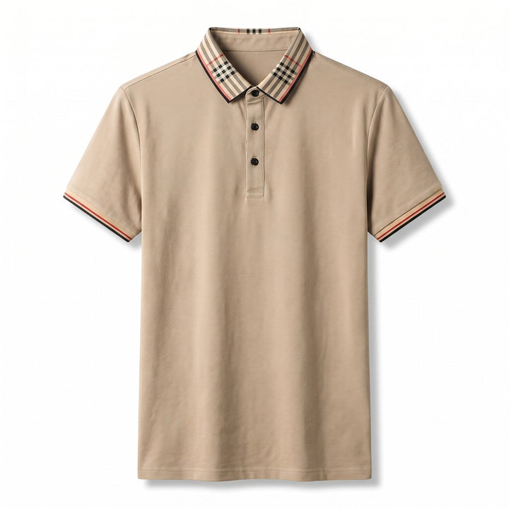 Adrian Knit Polo Shirt - Color:Khaki;Size:M