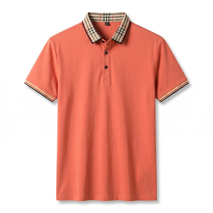 Adrian Knit Polo Shirt - Color:Orange;Size:M