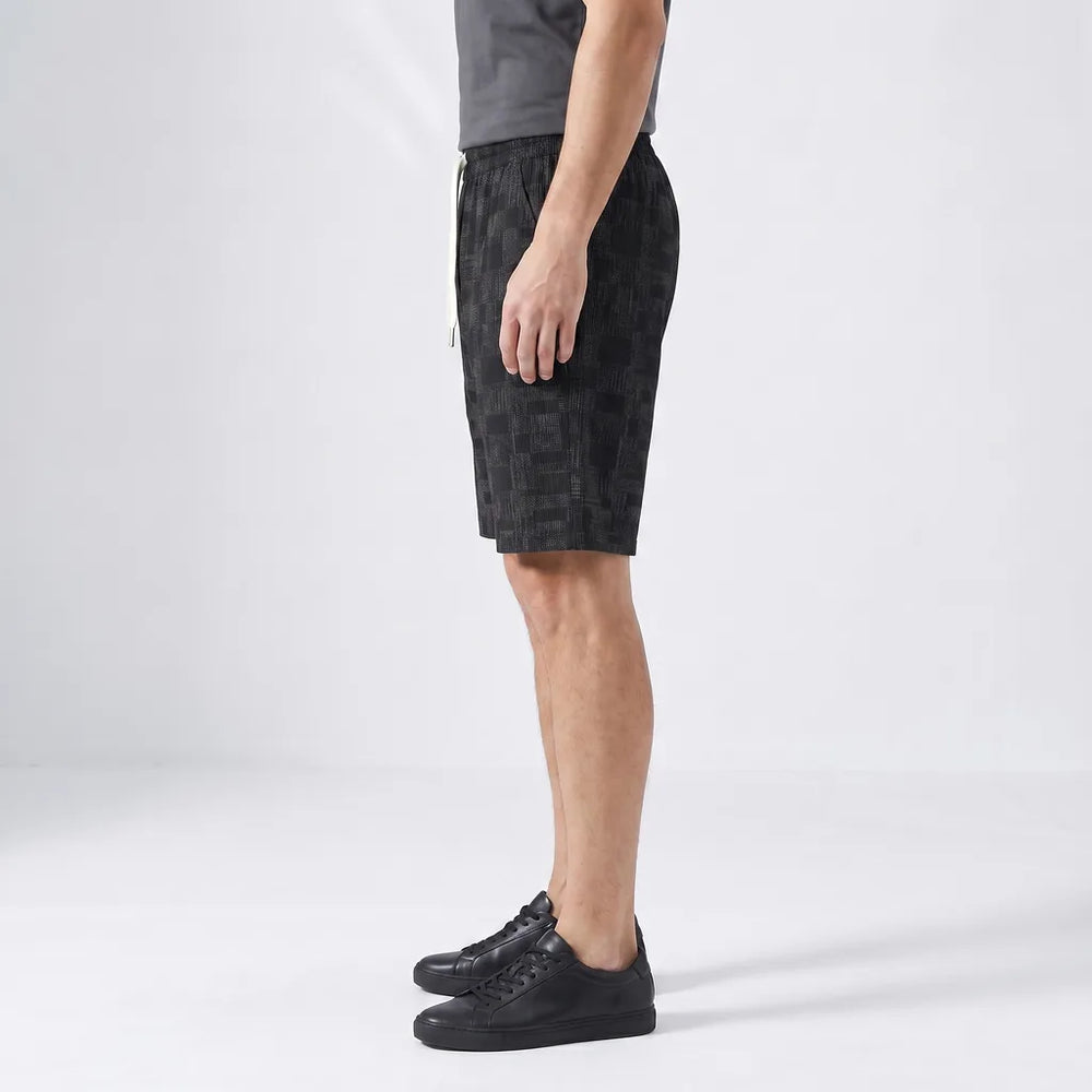 Black Holiday Straight Leg Shorts 3