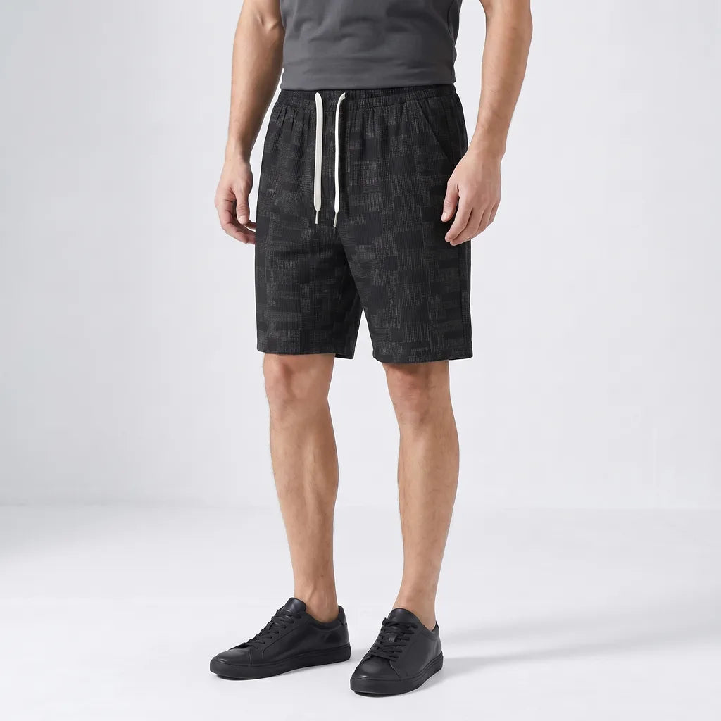Black Holiday Straight Leg Shorts 4