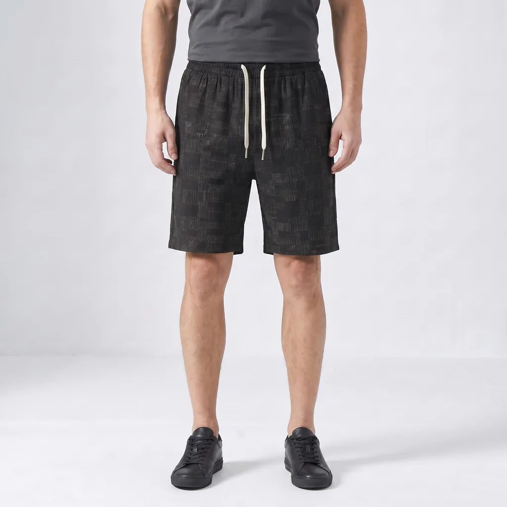 Black Holiday Straight Leg Shorts 4