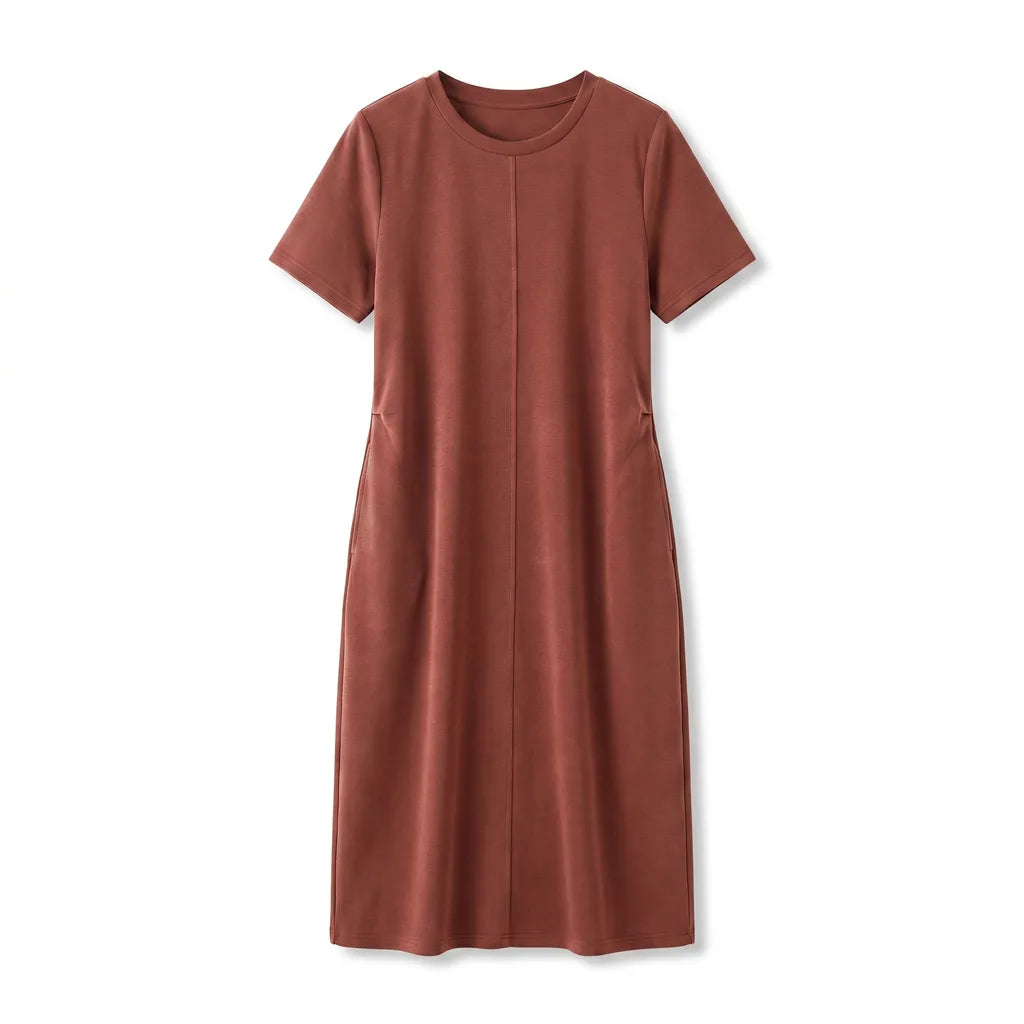 Alessia Maxi Dress - Color:Brick Red;Size:S