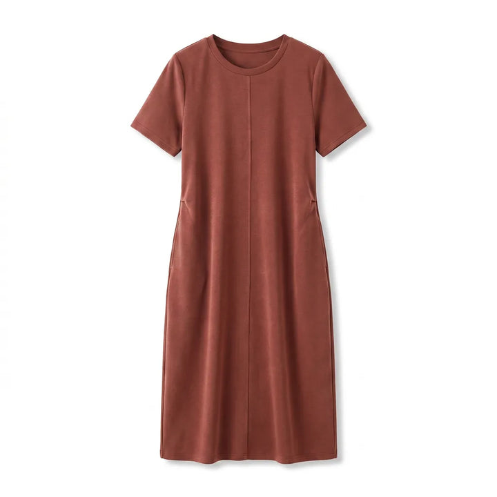 Alessia Maxi Dress - Color:Brick Red;Size:S