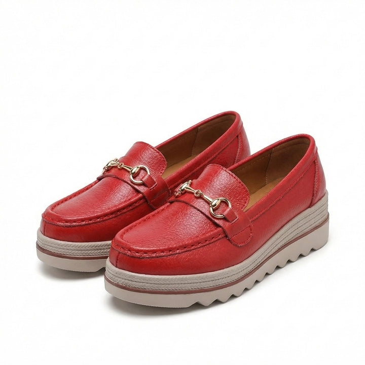 Amara Orthopedic Loafers - Color:Red;Size:35