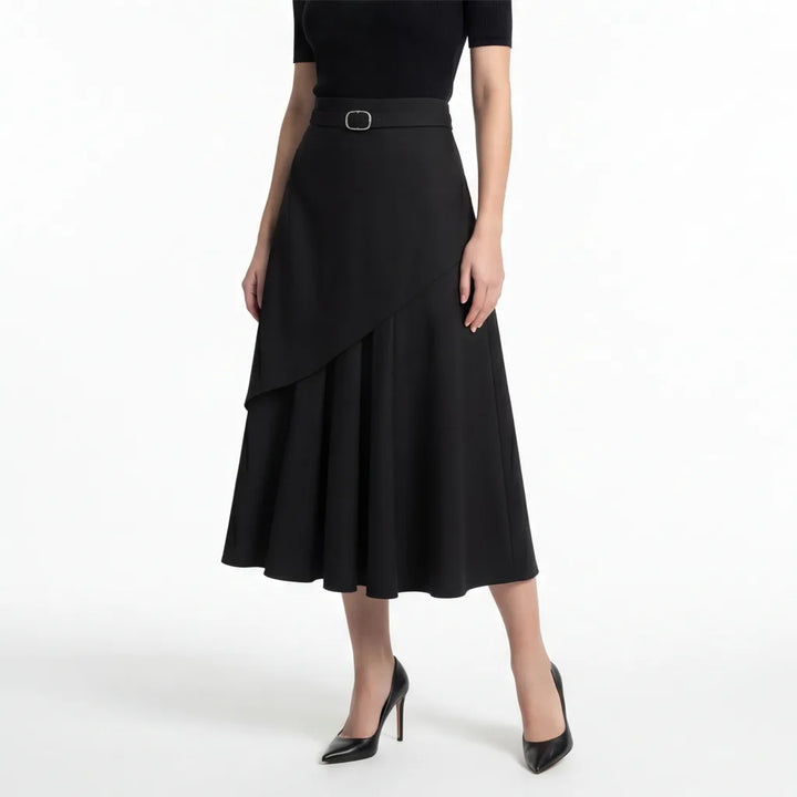 Black Gentry A-Line Midi Skirt 4