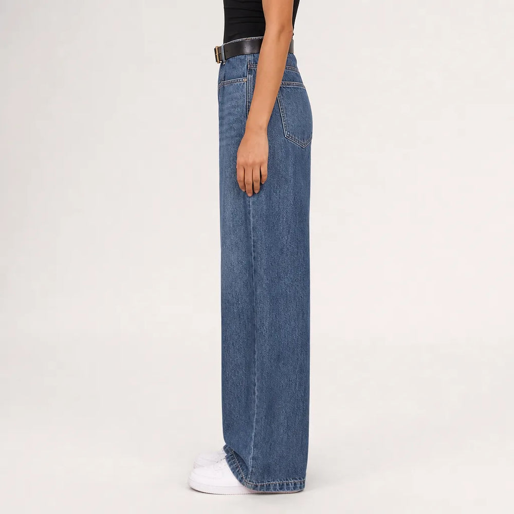 Women's Blue Cora High-Rise Straight Jeans
