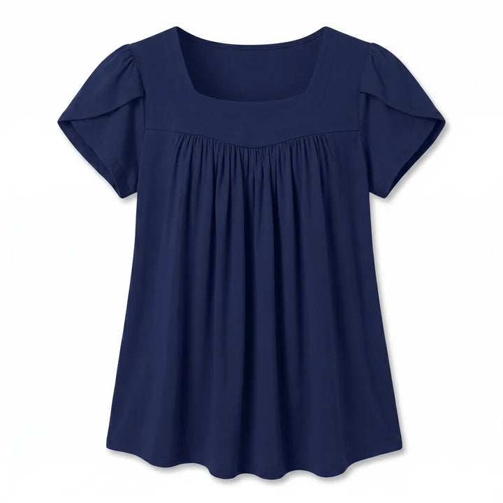 Navy Blue Lewis Puff Sleeve Top 1