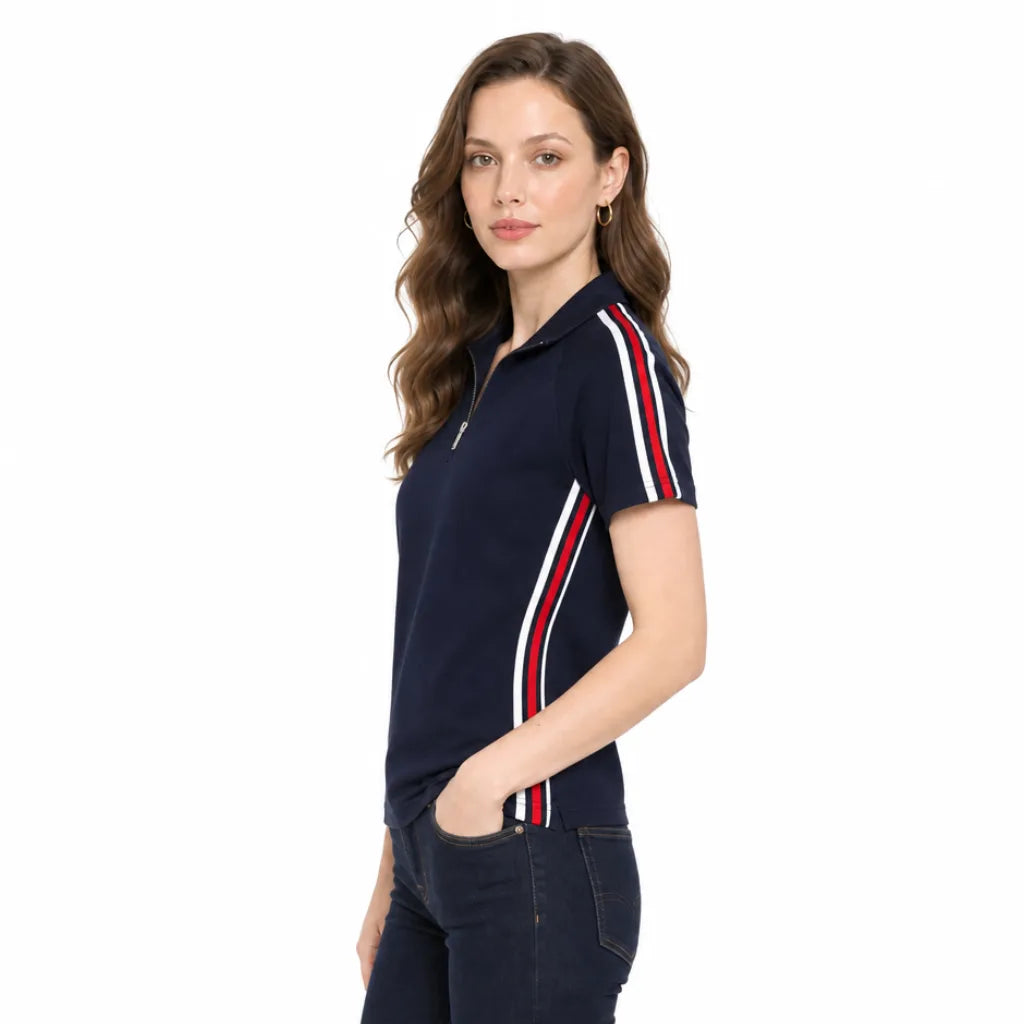 Women's Henderson Zip Neck Tee