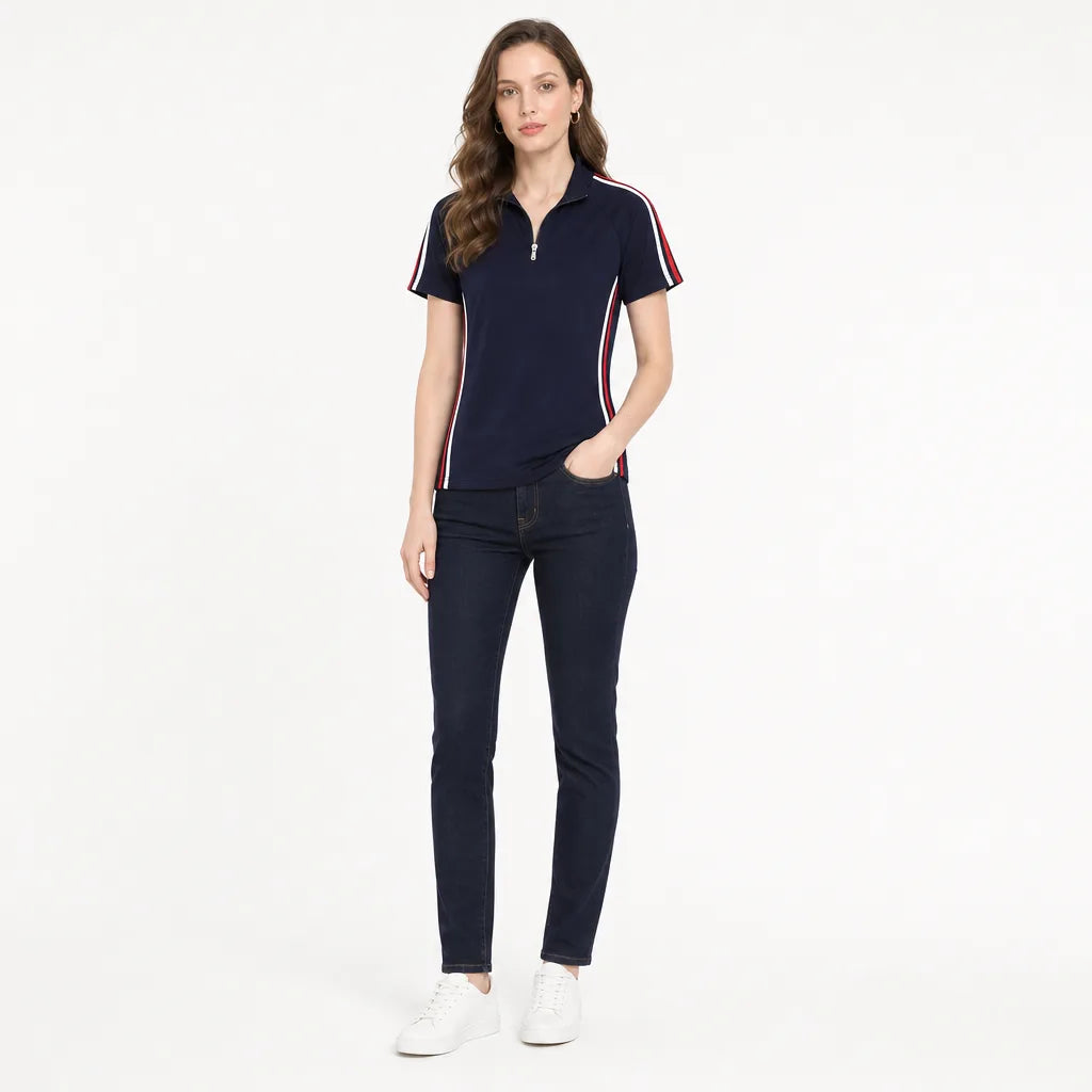 Women's Henderson Zip Neck Tee