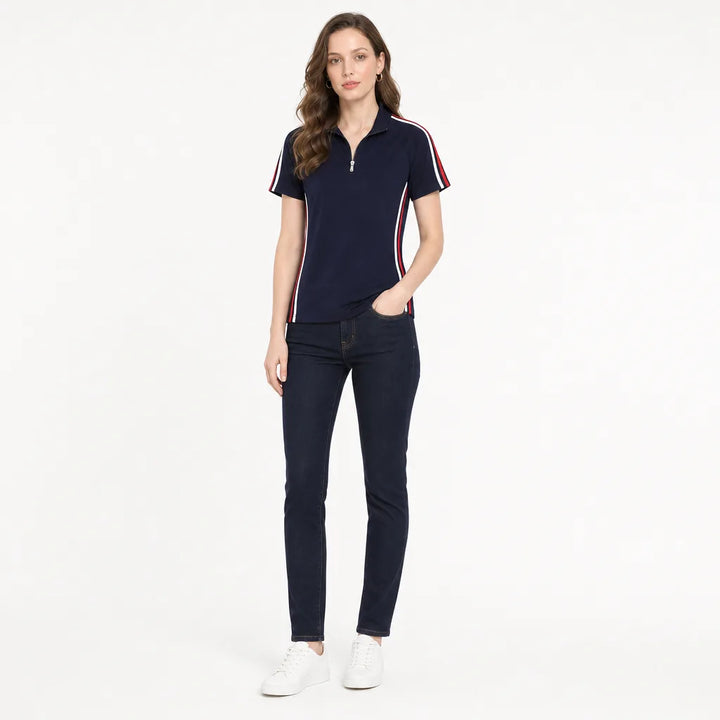 Women's Henderson Zip Neck Tee
