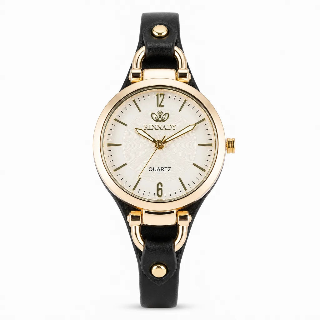 Anaya Quartz Watch - Color:Black