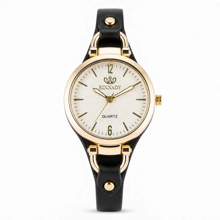 Anaya Quartz Watch - Color:Black