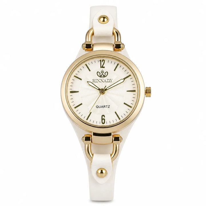 Anaya Quartz Watch - Color:White