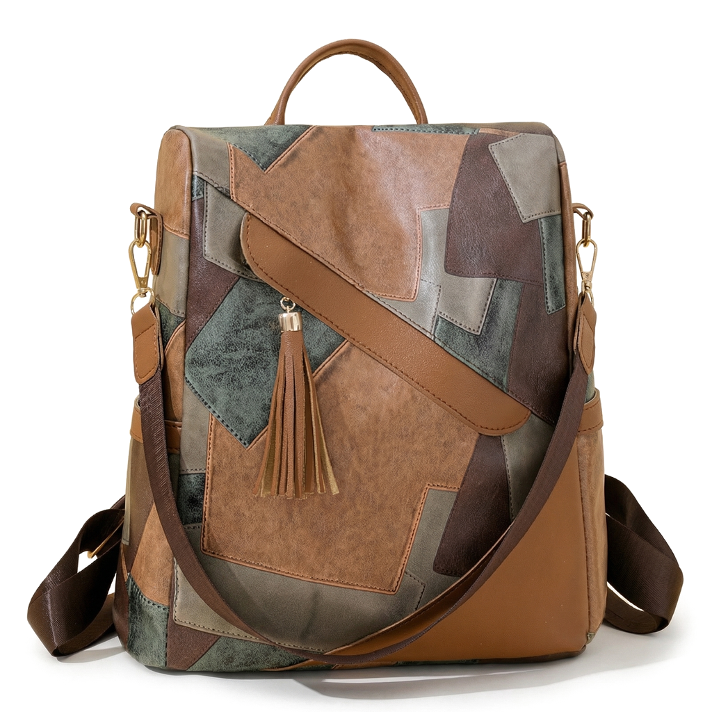 Anchi Miller Contrast Backpack - Color:Dark Brown