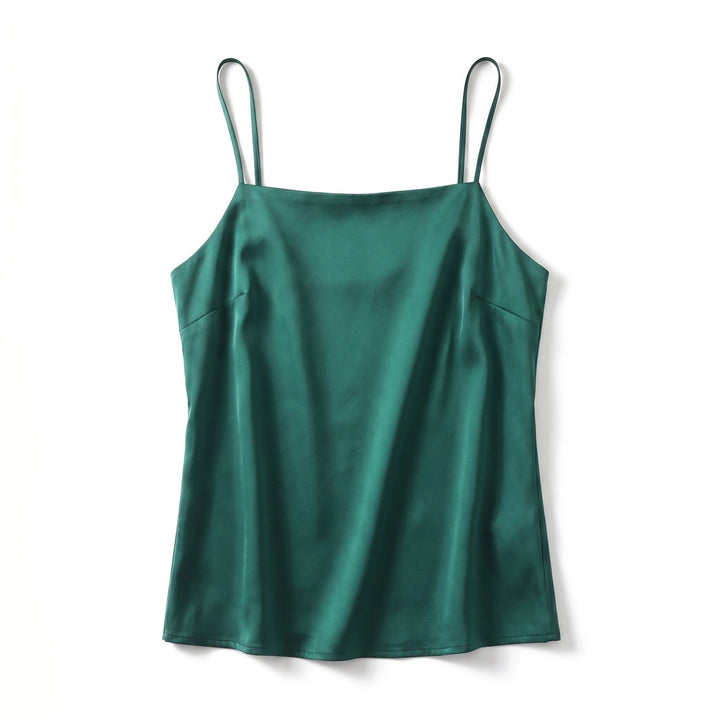Andrea Strappy Cami Top - Color:Dark Green;Size:XS