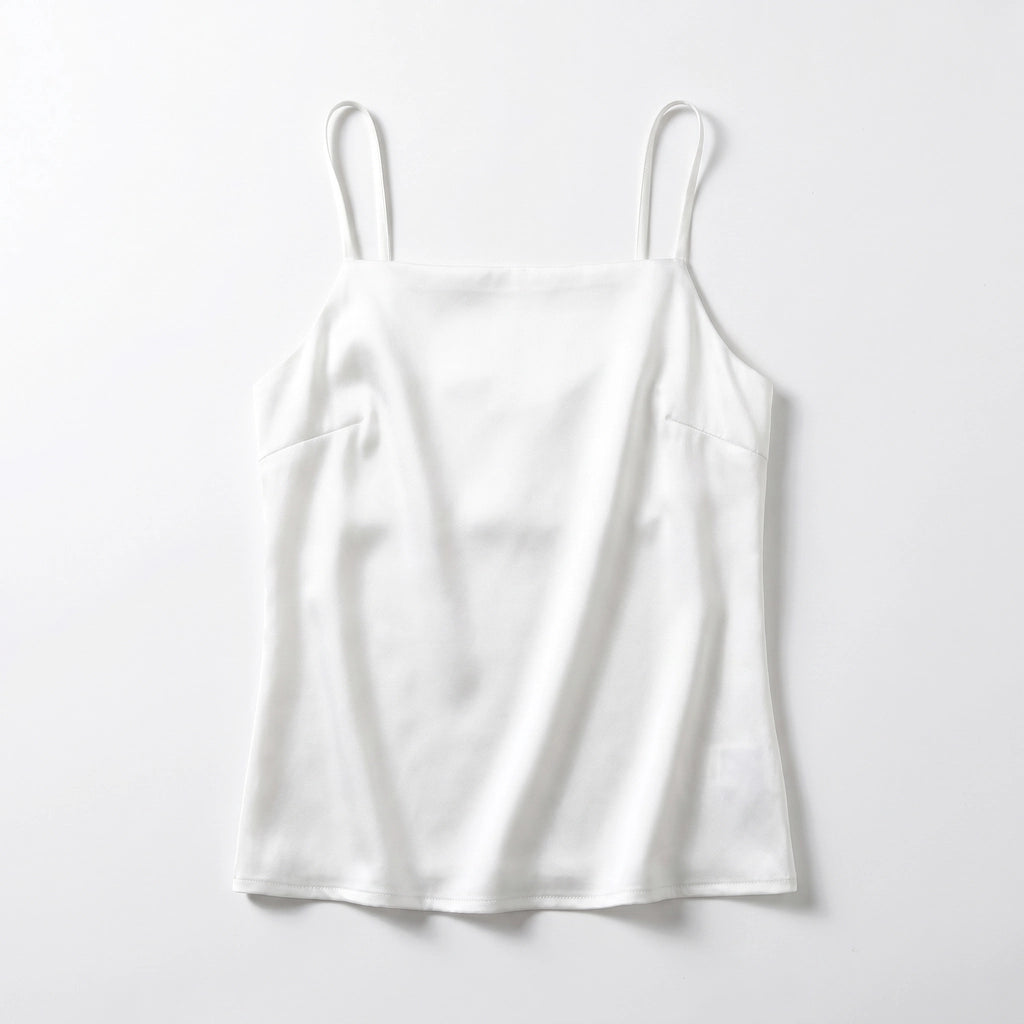 Andrea Strappy Cami Top - Color:White;Size:XS
