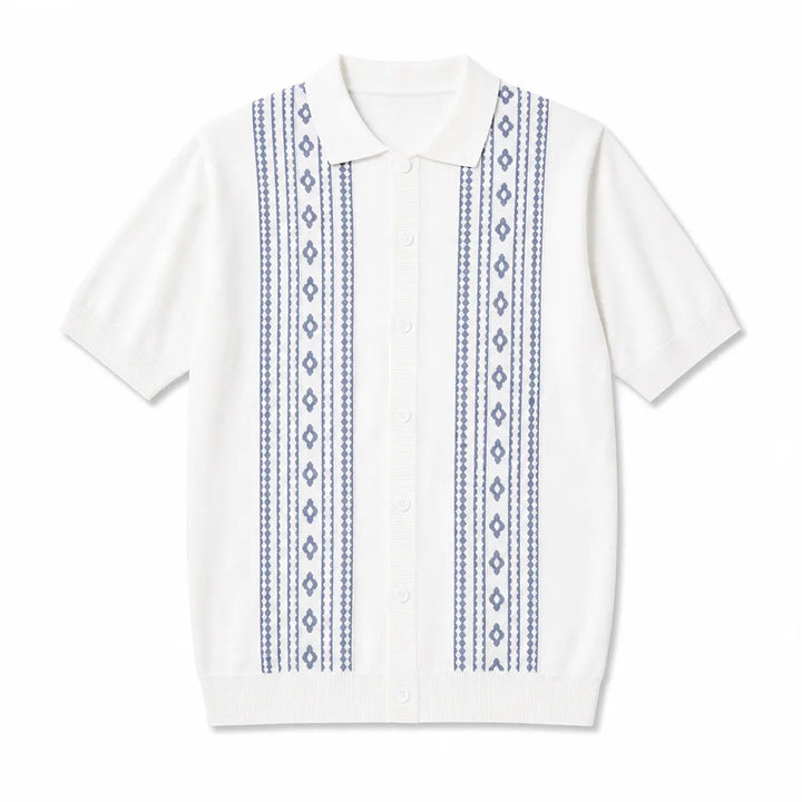 Andrew Knit Polo Shirt - Color:White;Size:S