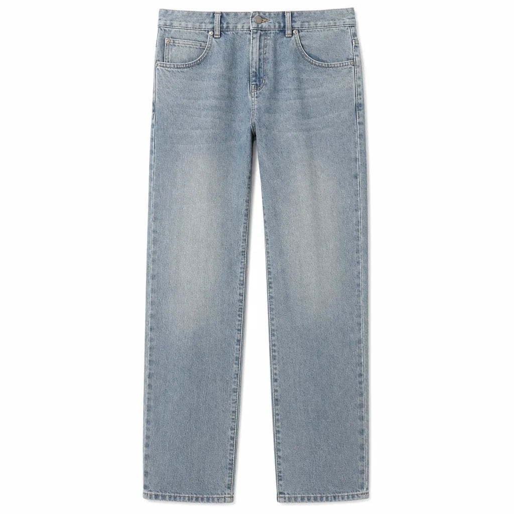 Andrew Straight Jeans - Color:Blue Gray;Size:28