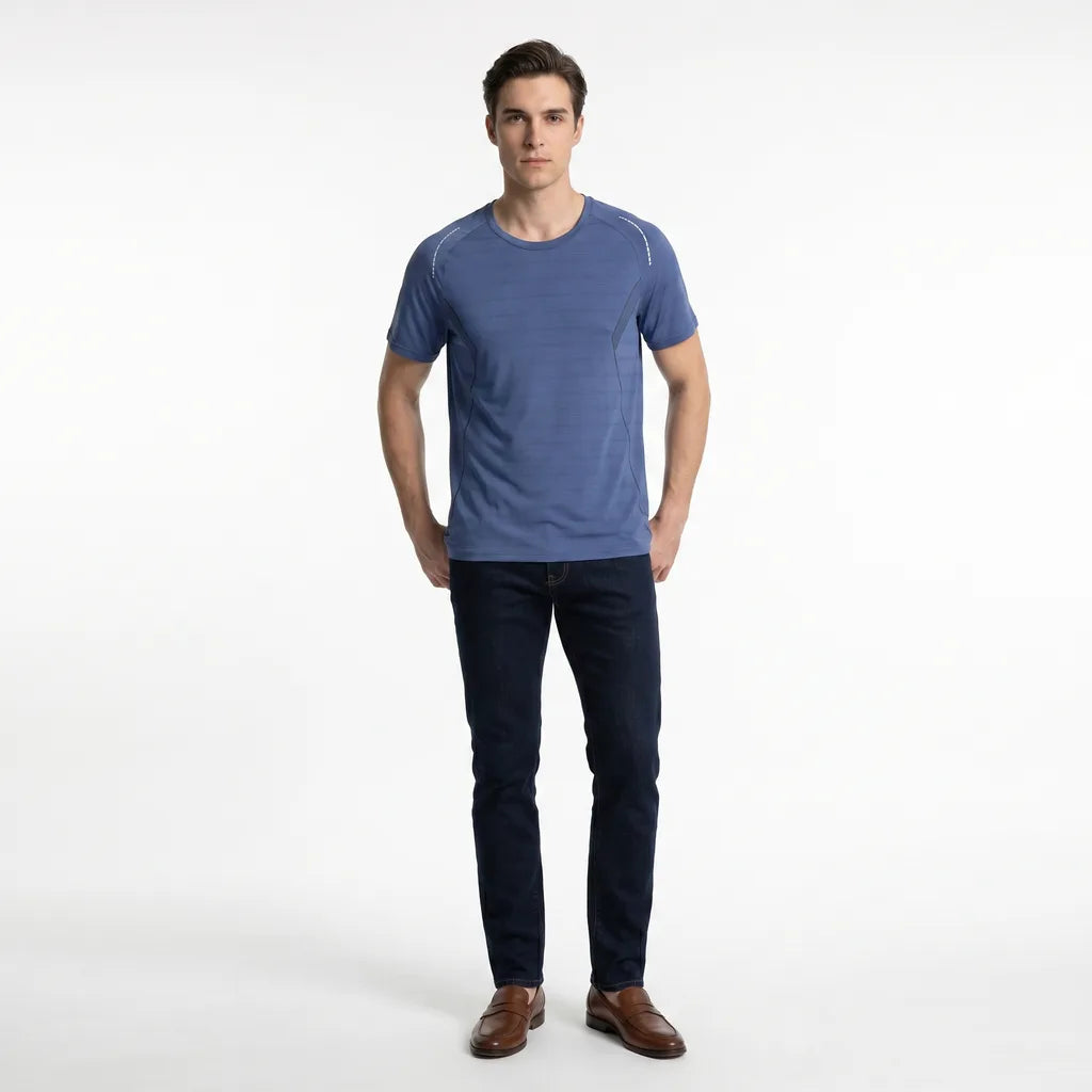 Men's Haze Blue Anthony Crew Neck T-Shirt
