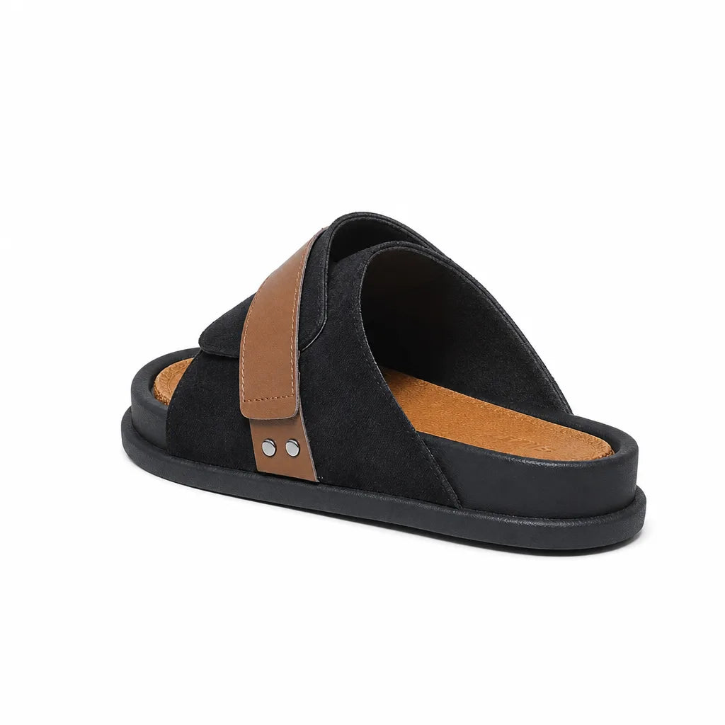Men's Black Fuller Thick Sole Slides