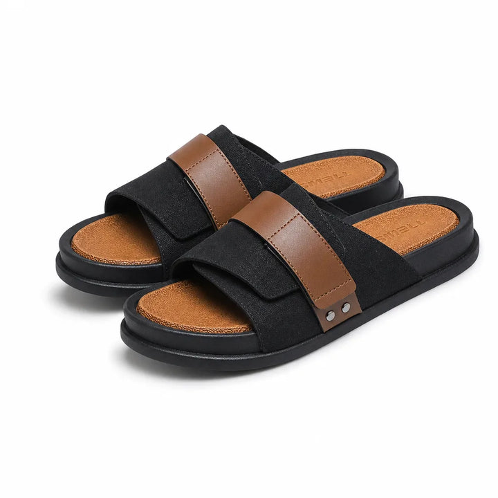Anthony Detailed Slides - Color:Black;Size:38-39