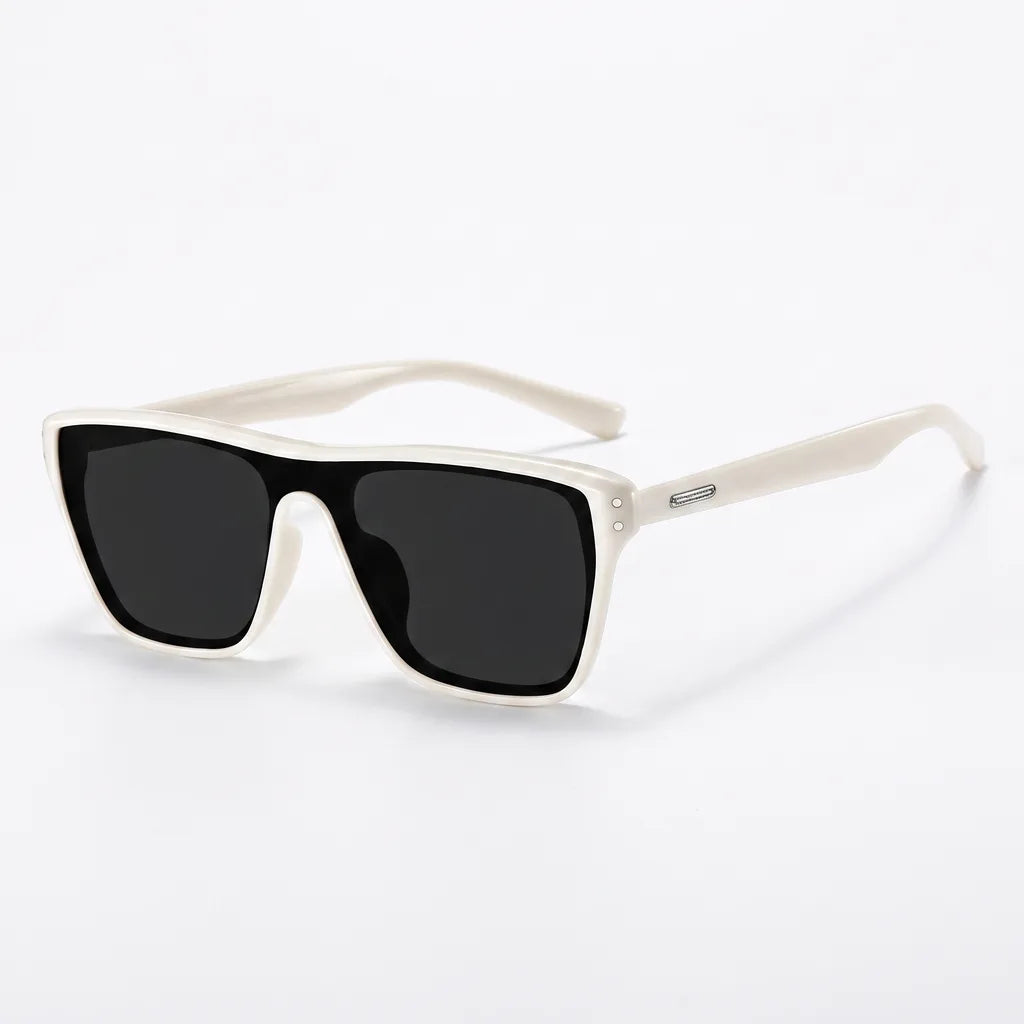 Anthony Flat-Top Polarized Shades - Color:Off-White Black;Size:One size