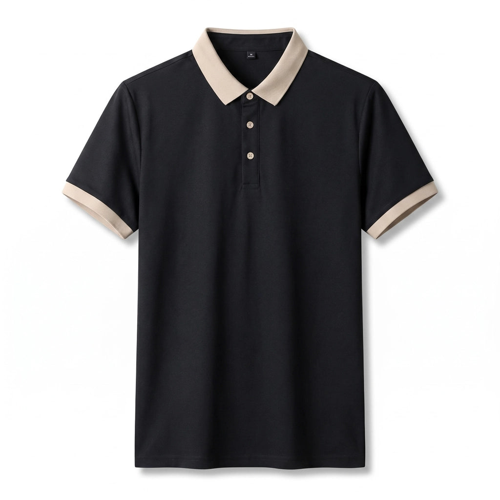 Anthony Knit Polo Shirt  - Color:Black;Size:M