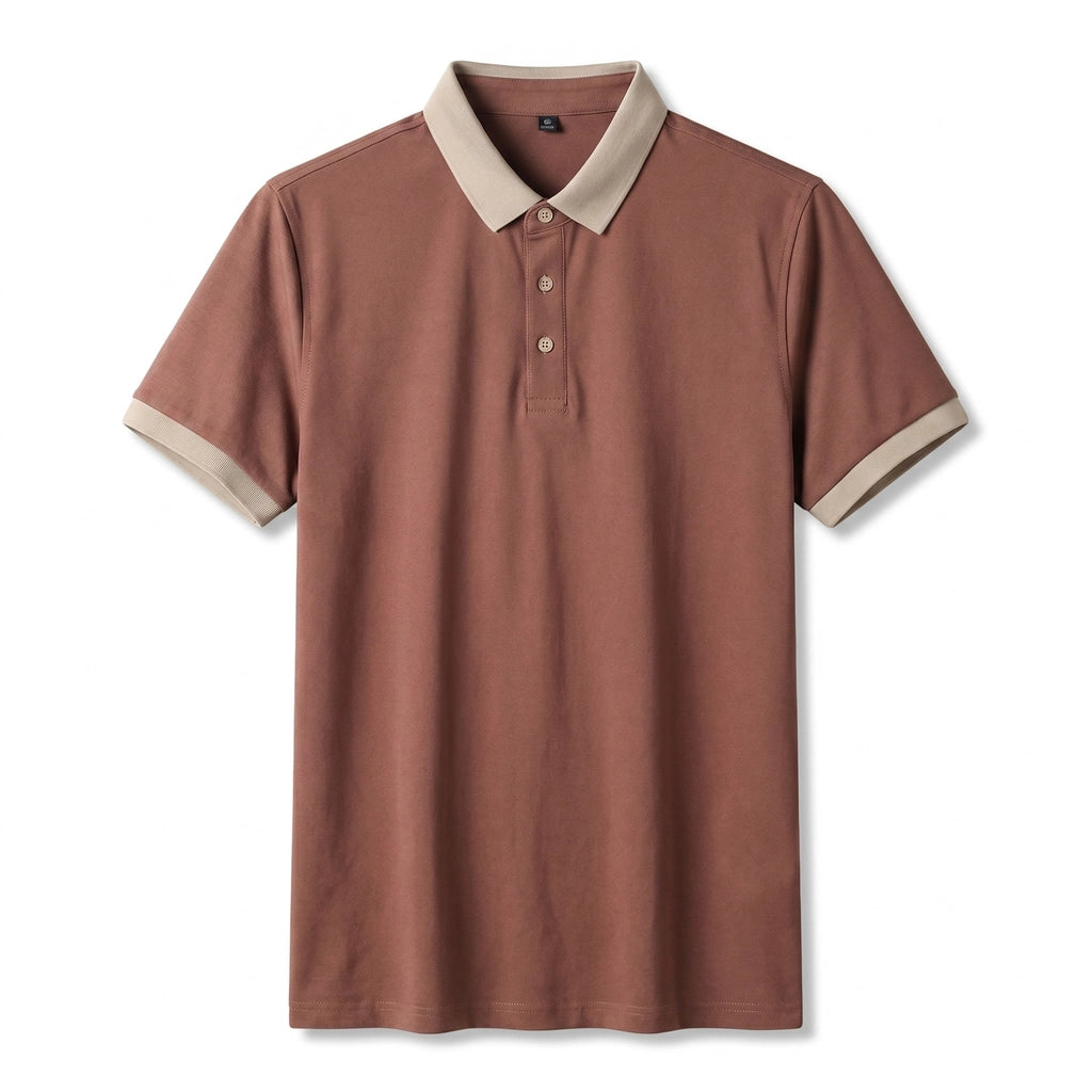 Anthony Knit Polo Shirt  - Color:Coffee;Size:M