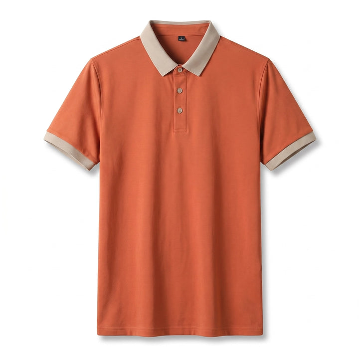 Anthony Knit Polo Shirt  - Color:Orange;Size:M