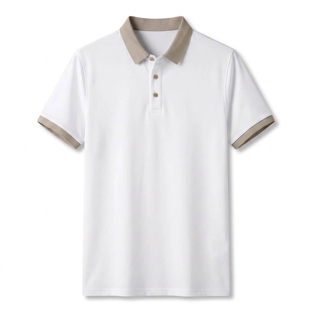 Anthony Knit Polo Shirt  - Color:White;Size:M