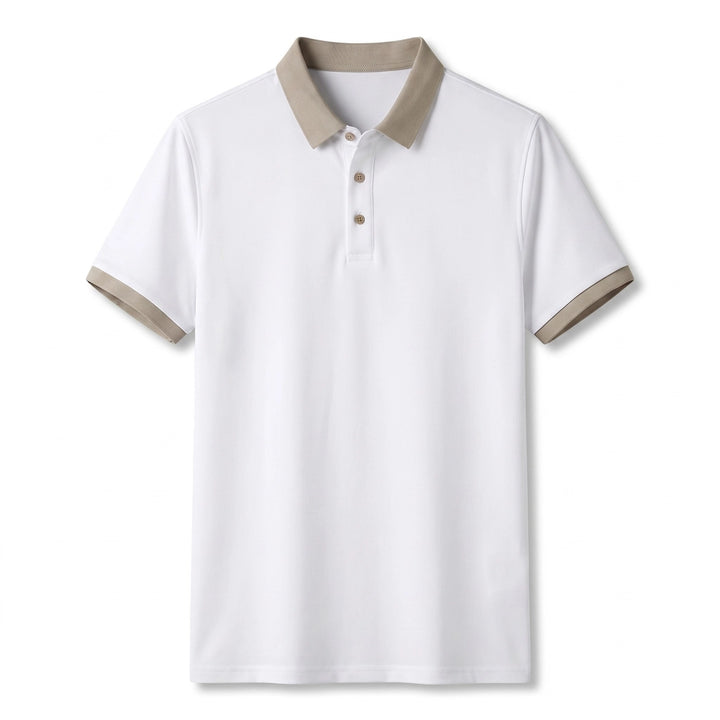 Anthony Knit Polo Shirt  - Color:White;Size:M