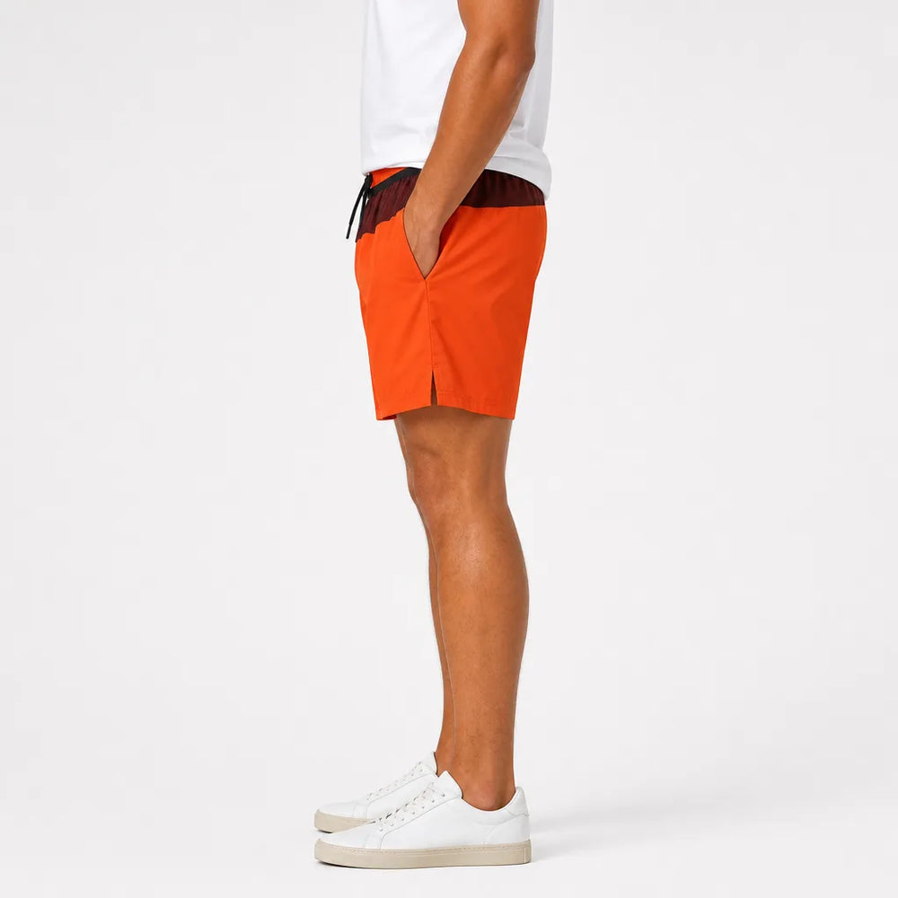 Men's Orange Red Isla Lightweight Sport Shorts