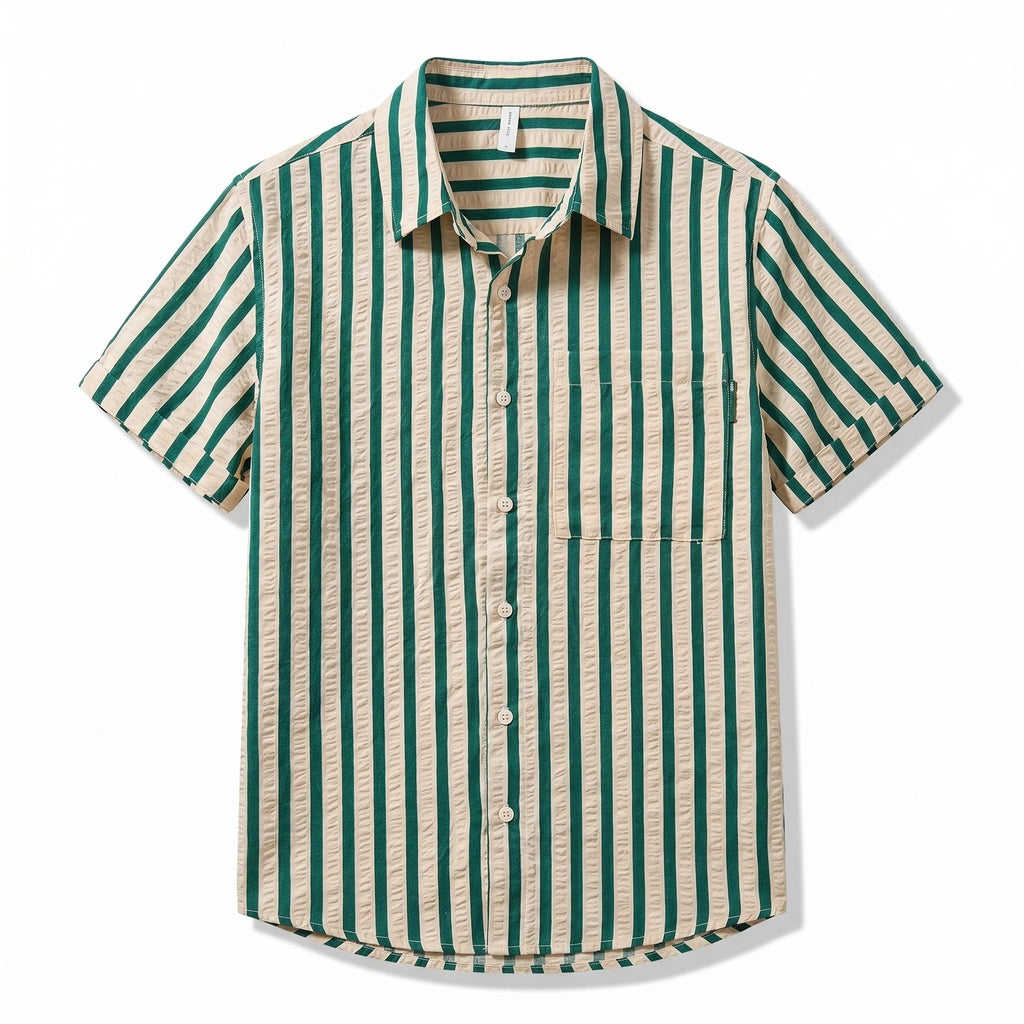 Anthony  Oxford Shirt - Color:Green;Size:S