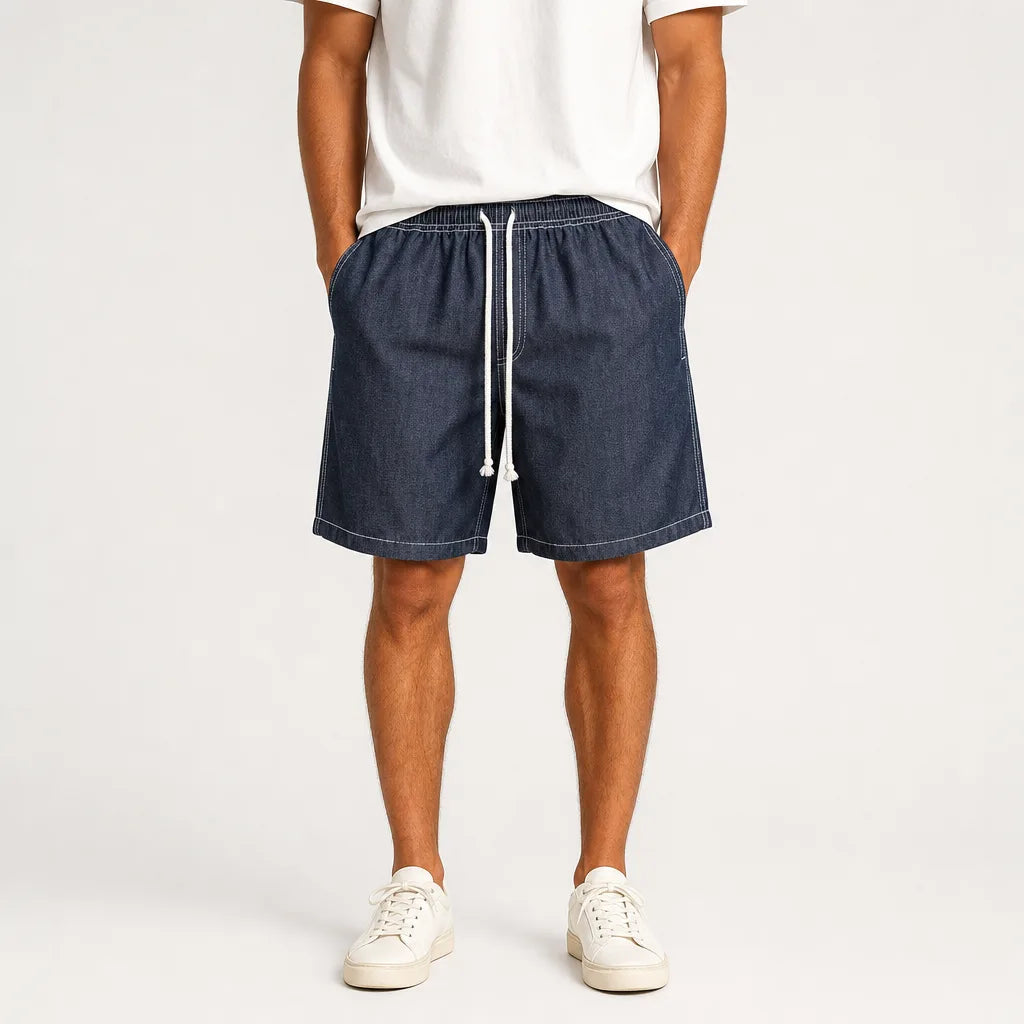 Men's Blue Chadwick Straight Denim Shorts