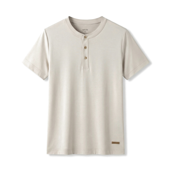 Apricot Julian Silk Blend Henley 1