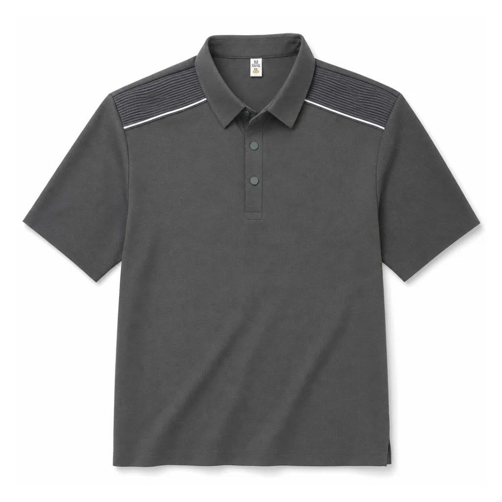 Archibald Short Sleeve Polo - Color:Dark Gray;Size:M