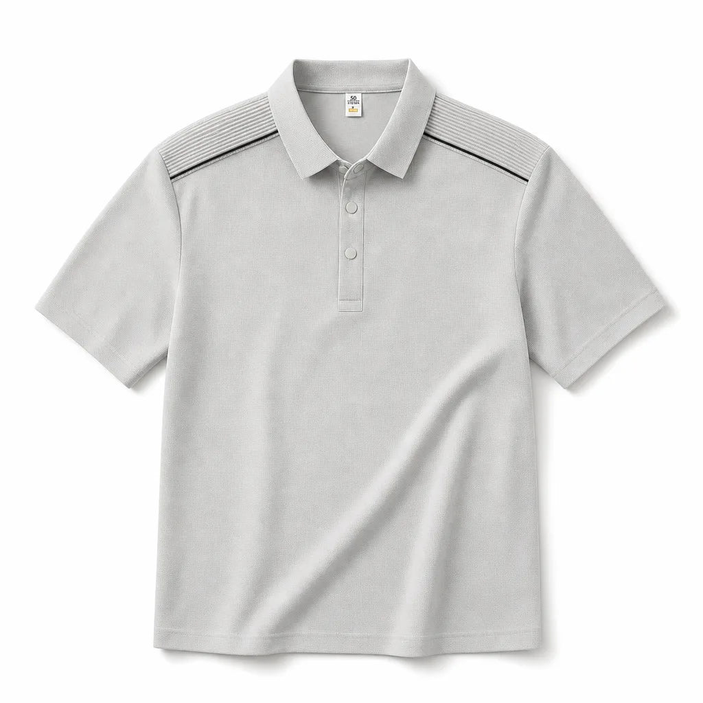 Archibald Short Sleeve Polo - Color:Light Gray;Size:M
