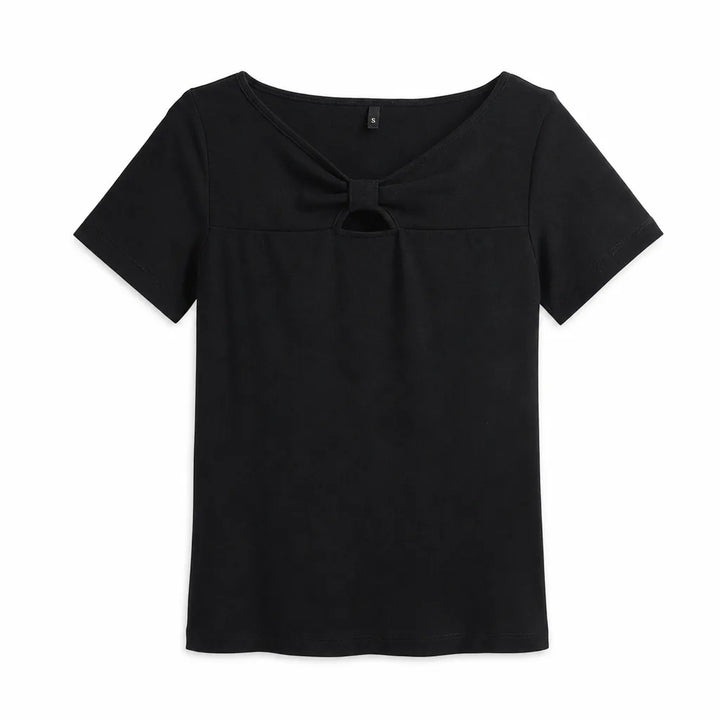 Women's Black Stapleton Bow Cutout T-Shirt