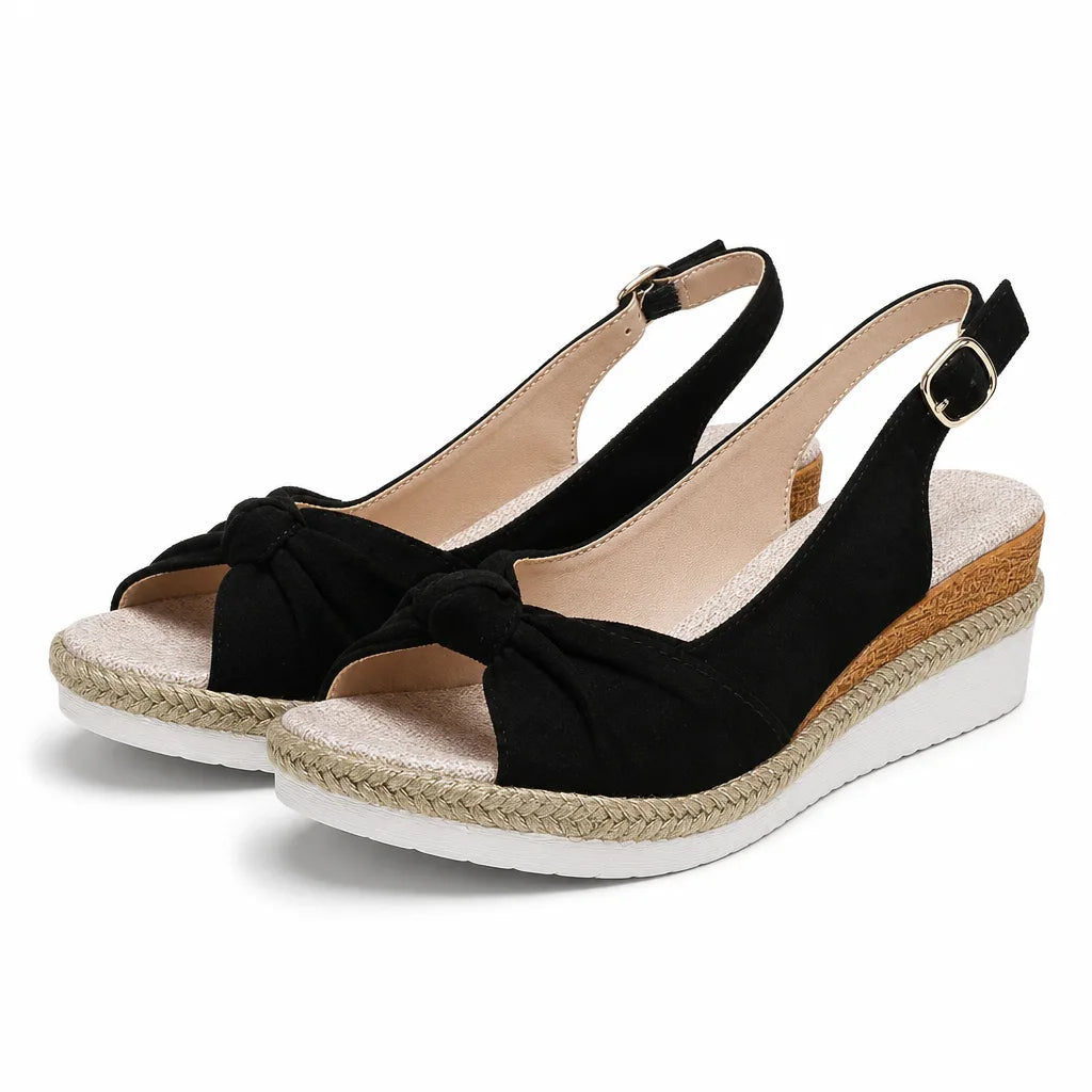 Arianna Platform Sandals - Color:Black;Size:36
