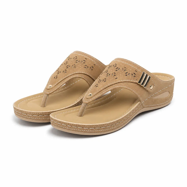 Arianna Platform Sandals - Color:Brown;Size:36