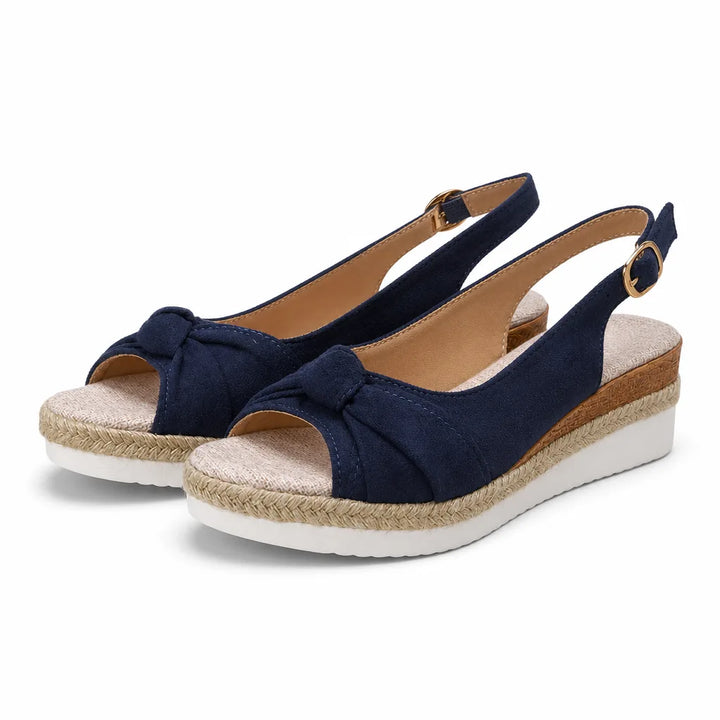 Arianna Platform Sandals - Color:Dark Blue;Size:36