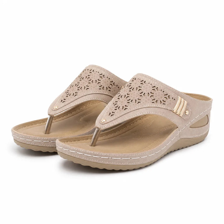 Arianna Platform Sandals - Color:Gray;Size:36