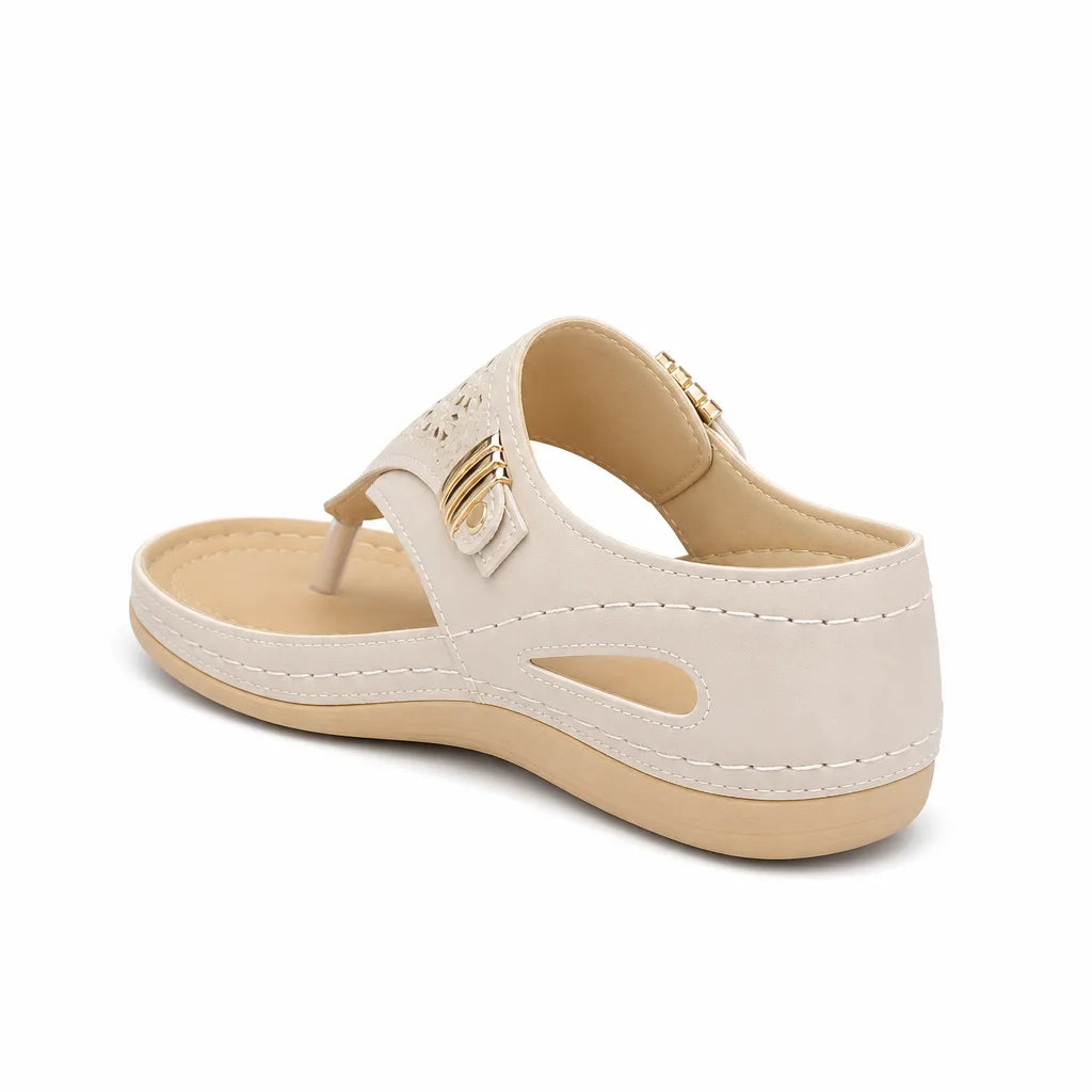 Women's White Stratford Platform Thong Sandals