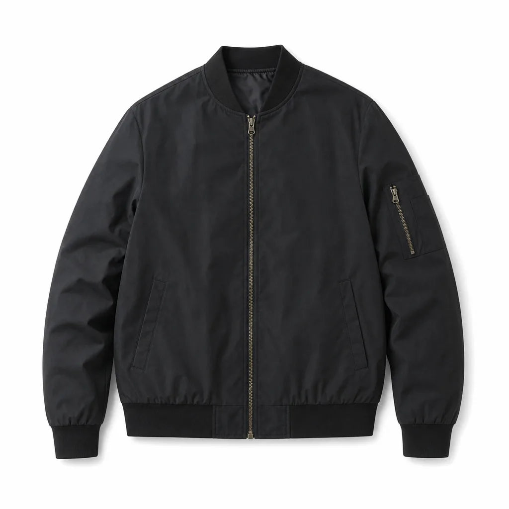 Ashton Bomber Jacket - Color:Black;Size:S