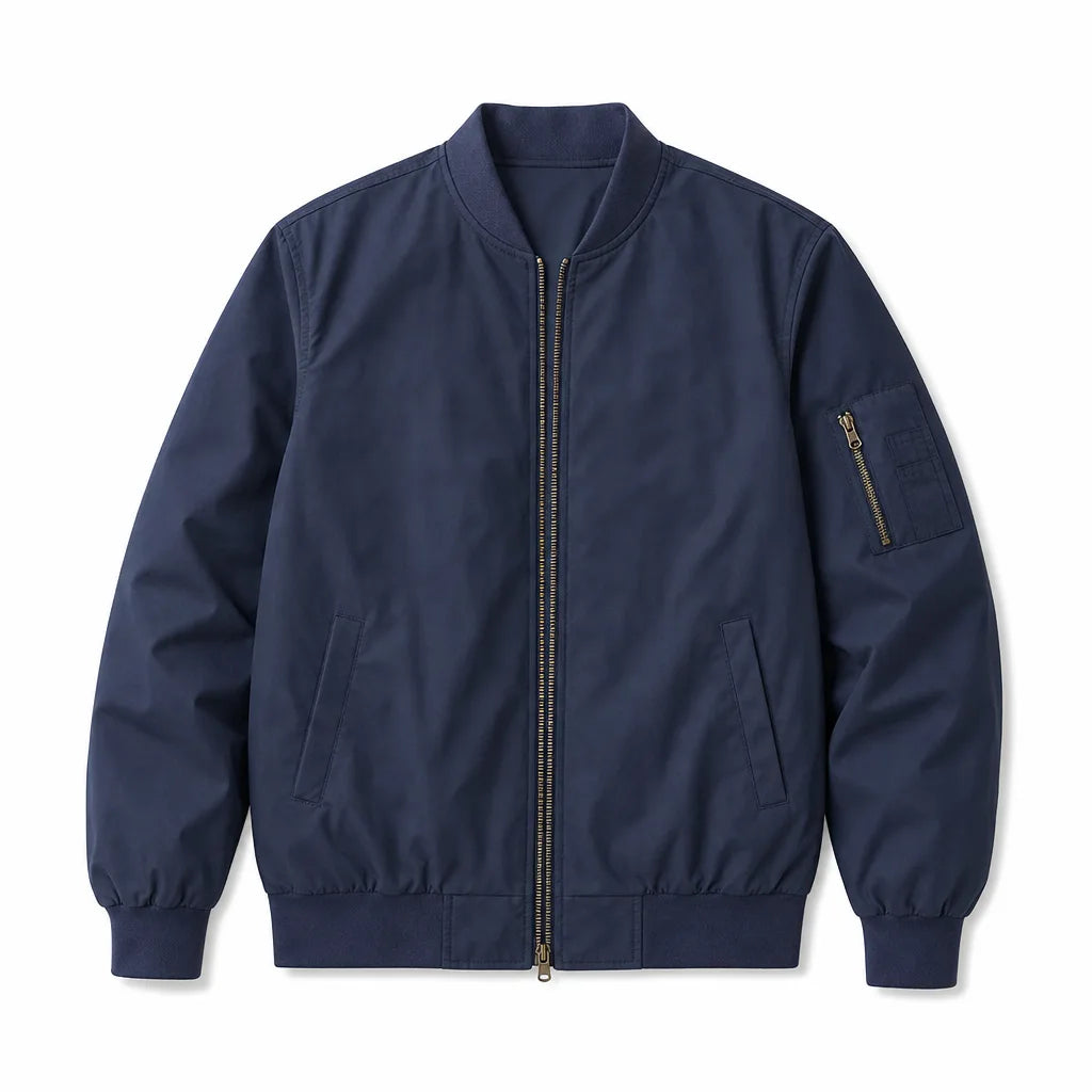 Ashton Bomber Jacket - Color:Blue;Size:S