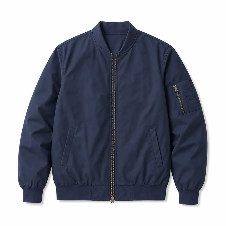 Ashton Bomber Jacket - Color:Blue;Size:S